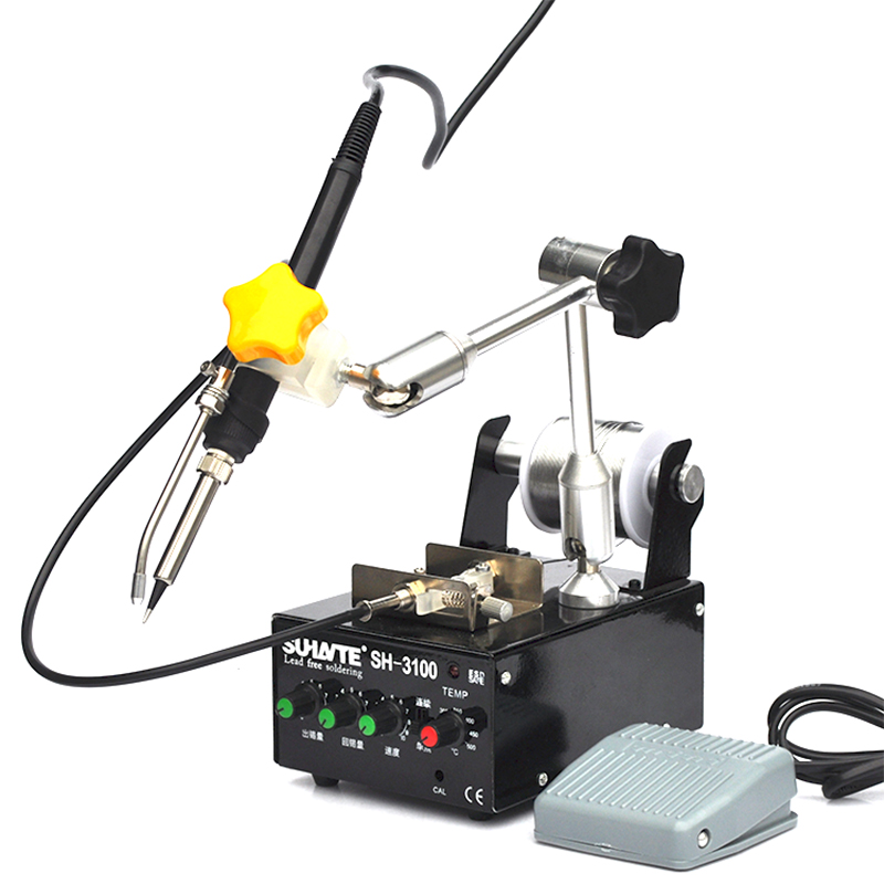 Soldering machine foot automatic tin delivery, soldering gun delivery, electric soldering iron automatic soldering robot 936 soldering table