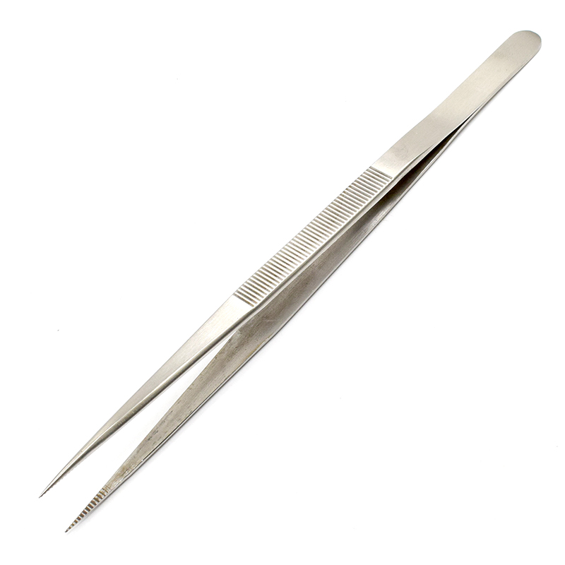 16cm 18cm high precision and high strength stainless steel tweezers for jewelry clamping and strengthening